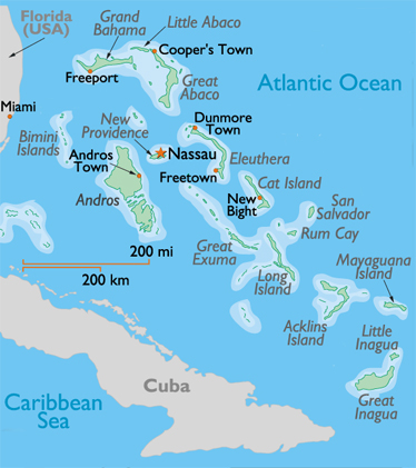 Map Bahamas